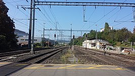 The view towards the west from the station platform