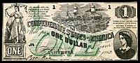$1 (T45) Liberty; Steamship at sea, Lucy Pickens B. Duncan (Columbia, S.C.) (412,500 issued)