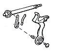 Colt Root Model 1855, Mechanismus zum Rotieren der Trommelachse durch Spannen des Hahns