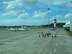 Davao International Airport, runway and control tower