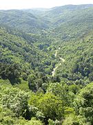 Blick vom Burghügel in Richtung Westen