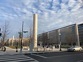 Eisenhower Memorial Washington DC Facing Southeast, December 2020