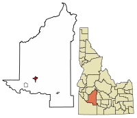 Location of Mountain Home in Elmore County, Idaho