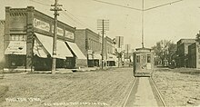 main street, Moulton, Iowa circa 1924