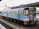 ワンマン運転時の7017 （2008年1月 伊予市駅）