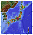Image 57A topographic map of Japan (from Geography of Japan)