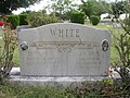 Headstone of Jim and Fannie White from Carlsbad Municipal Cemetery, Carlsbad, New Mexico, October 12, 2008