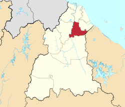 Location of Machang District in Kelantan