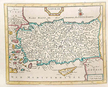 Map of Turkey and Cyprus, 1719