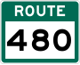 Route 480 marker