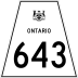 Highway 643 marker