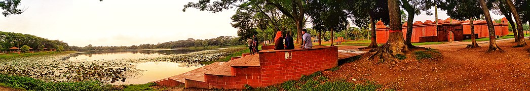 Panoramic view of Sixty Dome Mosque