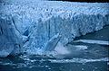 Vêlage localisé au front glaciaire