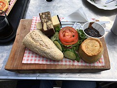 A ploughman's lunch in England