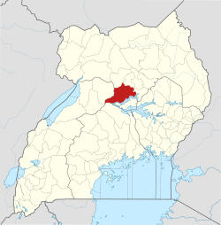 District location in Uganda