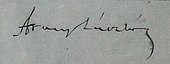 Signature de László Arany