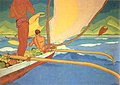 Image 1Men in an Outrigger Canoe Headed for Shore, an oil painting by Arman Manookian depicting the Vezo people, c. 1929 (from History of Madagascar)