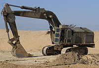 Armored excavator.