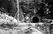 The 747 meter tunnel's Govăjdia side (1904)