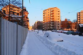 Castréninkatu vue d'Ensi linja.