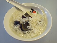 Century egg with congee