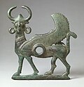 Horse cheekpiece with winged sphinx