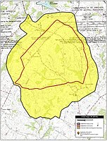 Map of battlefield core and study areas by the American Battlefield Protection Program