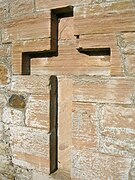 Gothic cross on the doocot.