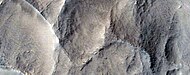 Color, close-up of ridges seen in previous image, as seen by HiRISE under HiWish program