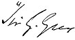 Signature de George Grey