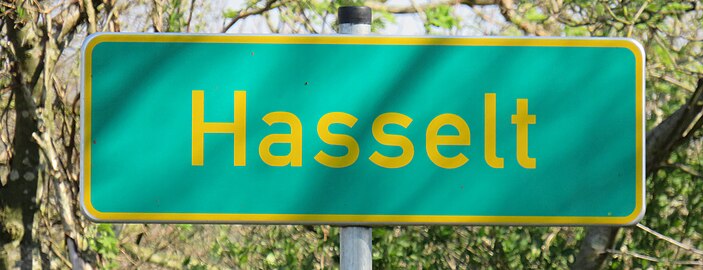 Hasselt Ortsschild