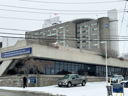 Health Sciences North, including the Cancer Center (front) (1974) and the North Tower (back) (1991)