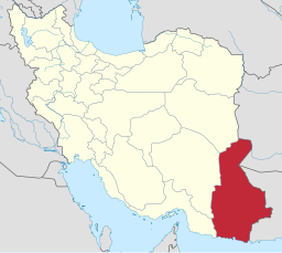 Sistan och Baluchistans läge i Iran