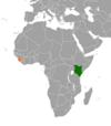 Location map for Kenya and Sierra Leone.