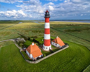 Leuchtturm Westerheversand (Blickrichtung nach Südosten)