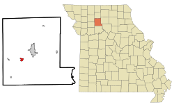 Location of Utica, Missouri