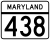 Maryland Route 438 marker