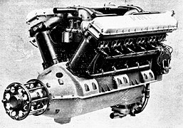 מנוע 12V צילינדרים 18.7 ליטר שהורכב במטוסי "קאנט 25"