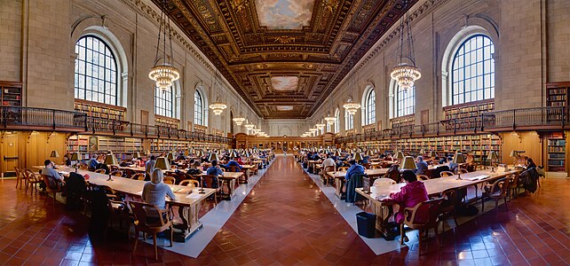 Research room of the New York Public Library, by Diliff