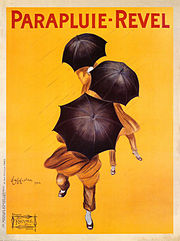 affiche publicitaire pour des parapluies