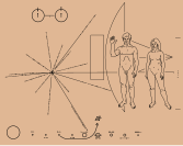 Illustration of the Pioneer plaque