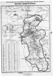 Old map of South West Africa