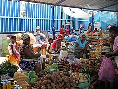 A market in the capital Praia.