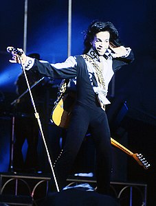 Recording artist Prince was one of the most influential musicians of the decade. His 1984 Purple Rain album was certified 13× Platinum by the RIAA.