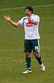 Rory Fallon of Plymouth Argyle F.C. in Ginsters sponsored shirt