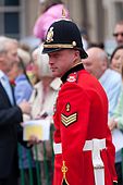 A non-commissioned officer of the Jersey Field Squadron Royal Engineers on duty in full dress uniform, 2012