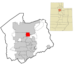 Location in Salt Lake County and the state of Utah.