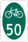 State Bicycle Route 50 marker
