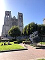 View of Grace Cathedral, west of Huntington Park, 2021