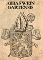 Герб аббатства Вайнгартен (ок. 1680 г.)